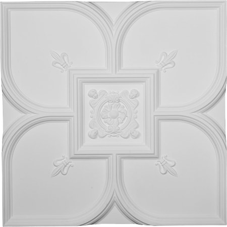 Ekena Millwork 31 1/2"W x 31 1/2"H x 2 3/8"P Fleur-de-lis Ceiling Tile CT31X31FL